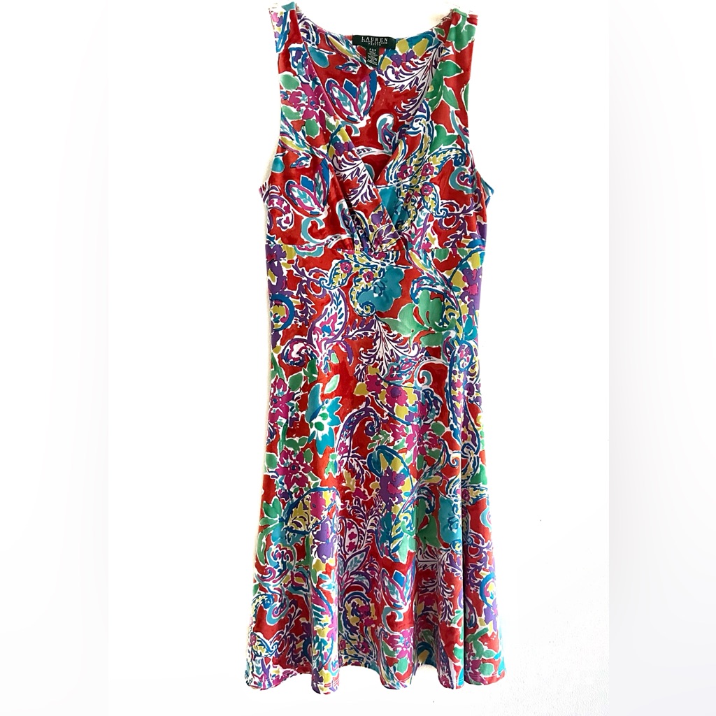 Lauren Ralph Lauren Sleeveless Floral Print Dress
